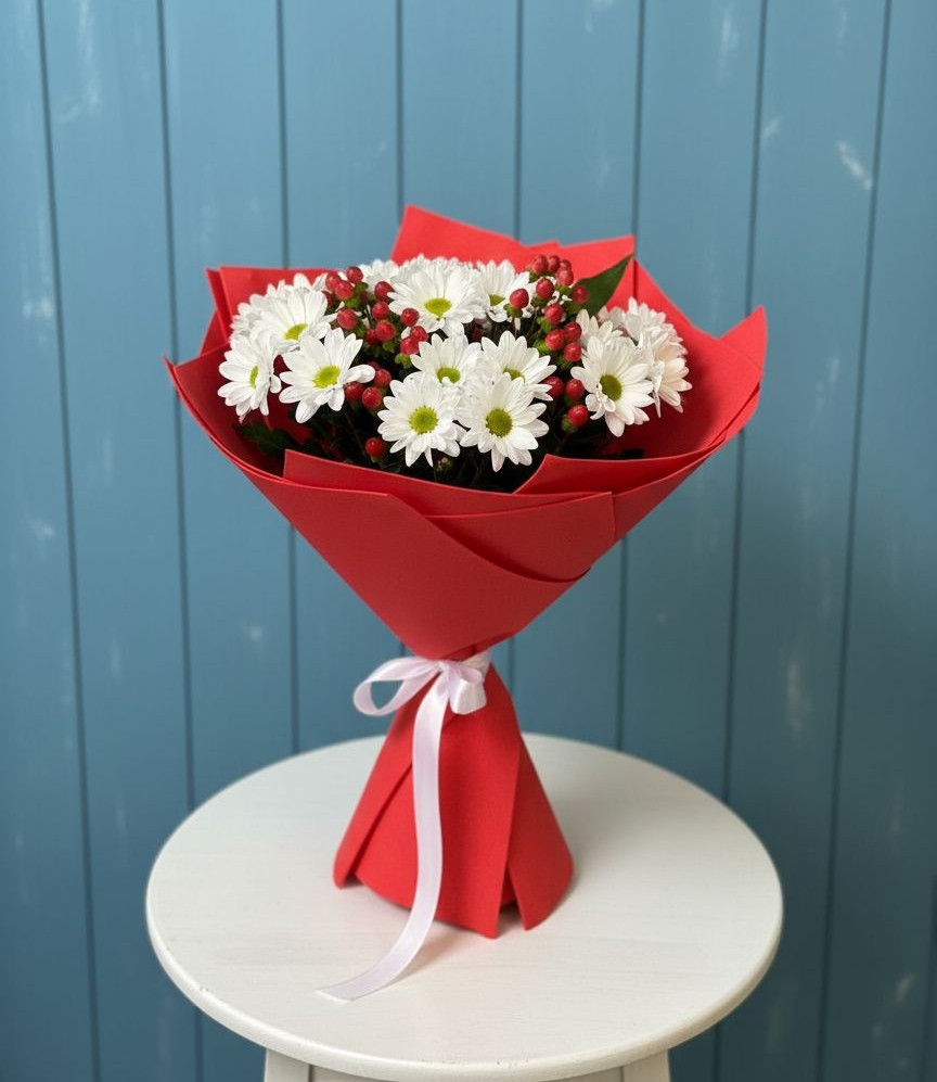 Букет цветов из: Хризантемы в Посёлок государственного племенного завода «Константиново»