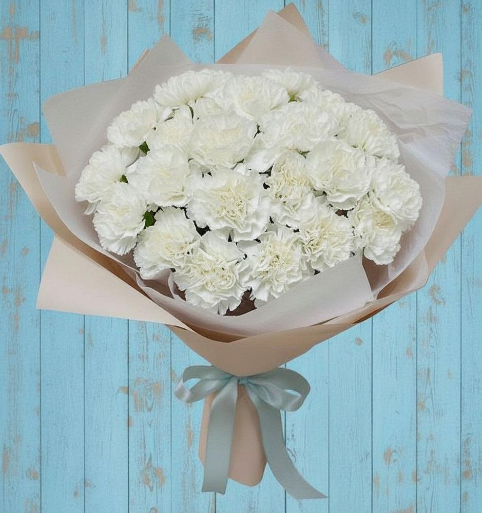 Букет цветов из: Гвоздики в Посёлок государственного племенного завода «Константиново»