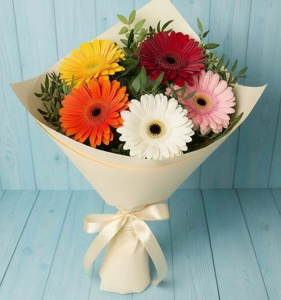 Букет цветов из: Герберы в Посёлок государственного племенного завода «Константиново»