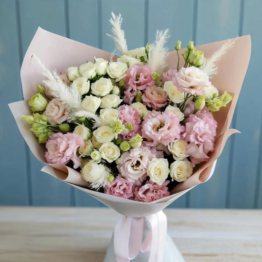 Букет цветов из: Альстромерии и Розы в Посёлок государственного племенного завода «Константиново»