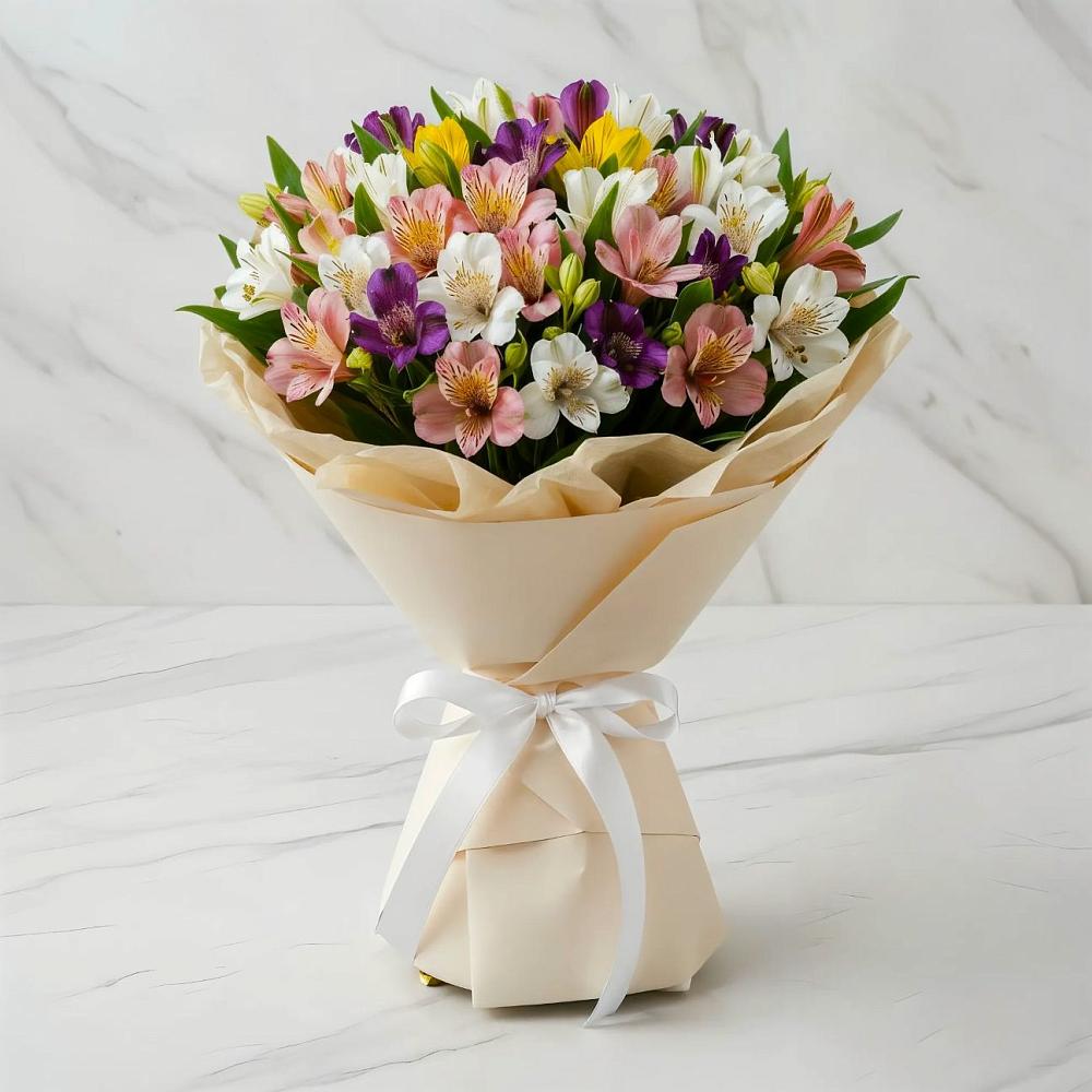 Букет цветов из: Альстромерии в Посёлок государственного племенного завода «Константиново»