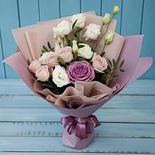 Букет цветов из:  Розы и Лизиантусы #REPLACE_PRED# Посёлок государственного племенного завода «Константиново»