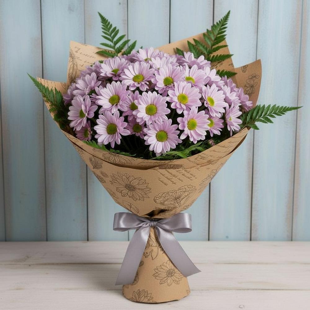 Букет цветов из: Хризантемы в Посёлок государственного племенного завода «Константиново»