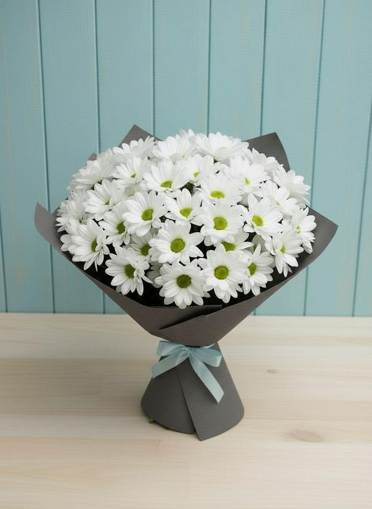 Букет цветов из: Хризантемы в Посёлок государственного племенного завода «Константиново»