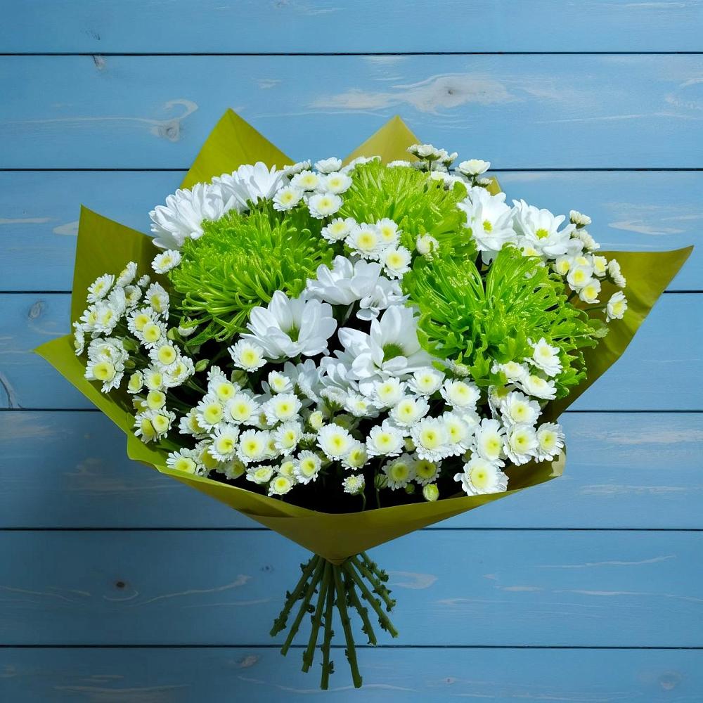 Букет цветов из: Хризантемы в Посёлок государственного племенного завода «Константиново»