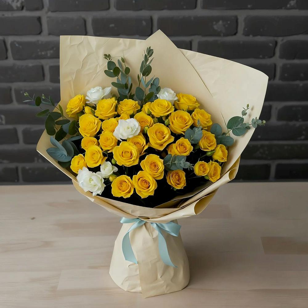 Букет цветов из: Розы в Посёлок государственного племенного завода «Константиново»