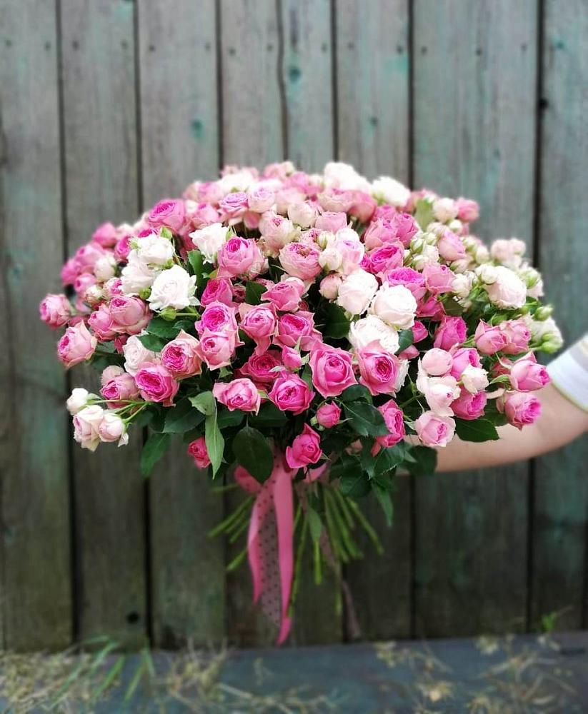 Букет Розовые кустовые розы Натали и Лав Лидия в Посёлок государственного племенного завода «Константиново»
