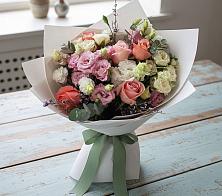 Букет цветов из:  Розы, Лизиантусы и Гвоздики #REPLACE_PRED# Посёлок государственного племенного завода «Константиново»