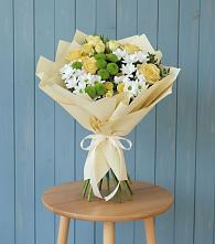 Букет цветов из:  Хризантемы и Розы в Посёлок государственного племенного завода «Константиново»