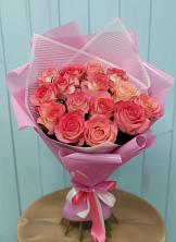 Букет 15 Розовых роз Равель в Посёлок государственного племенного завода «Константиново»